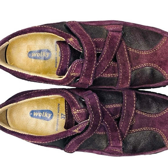 Wolky Crossfeet Style 1955 Purple Comfort Walking Shoe Rubber Sole Suede EU 37‎ - Picture 10 of 14